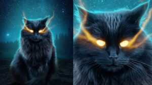 Мистический кот в Фотошоп. Создаем магический свет из глаз